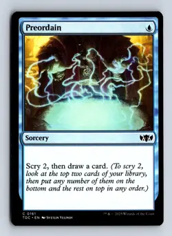 Preordain 161 C Commander: Tarkir: Dragonstorm Magic: The Gathering NM/M - Image 1