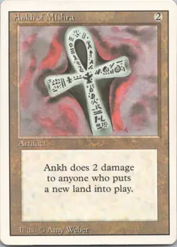 Ankh of Mishra Rare Revised Edition Magic: The Gathering Near Mint - Image 1