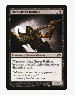 MTG Slate Street Ruffian #78 Gatecrash (GTC) Magic Card in Protective Sleeve - Image 1