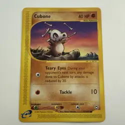Cubone 72/147 Aquapolis Common 40 HP Regular Basic English Pokemon TCG Card - Image 1