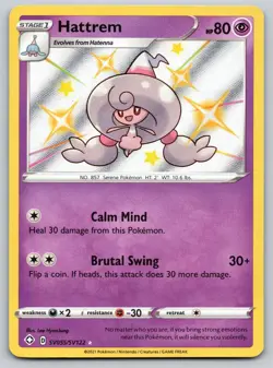 Hattrem SV055/SV122 Holo Shiny Rare Shining Fates Shiny Vault Pokemon Near Mint - Image 1