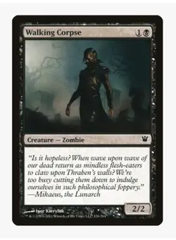 MTG Walking Corpse #126 Innistrad (ISD) Magic Card in Protective Sleeve - Image 1