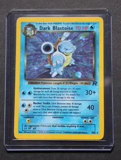 2000 Pokemon Team Rocket Dark Blastoise Holo #3/82 NM - Image 1