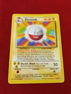 Vintage Pokemon Base Set Electrode 21/102 Rare LP Non Holo - Image 1
