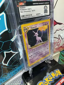 1 of 1 Espeon 2001 Neo Discovery 20/75 CGC Guinness World Record Vintage Pokemon - Image 2