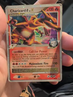 Pokemon TCG Charizard G Lv.X DP45 Promo Stamped - Heavy Play - Damaged Condition - Image 1