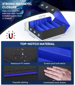 Trading Card Storage Box, 3000+ MTG Deck Box with 24 Colorful Dividers & 4 Card - Image 2