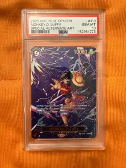 Namco One Piece PSA 10 Monkey D. Luffy OP09-119 SP Secret Rare Foil EN - Image 1