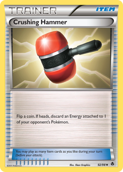 Crushing Hammer 92/98 Uncommon | Emerging Powers | Pokemon Card - Image 1