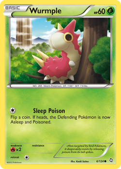 Wurmple 6/124 Common | Dragons Exalted | Pokemon Card - Image 1