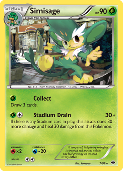 Simisage 7/99 Rare | Next Destinies | Pokemon Card - Image 1