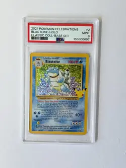 2021 Pokemon TCG Blastoise 2/102 Celebrations Classic Collection Holo PSA 9 Card - Image 1