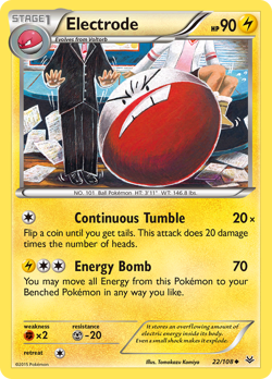 Electrode 22/108 Uncommon | Roaring Skies | Pokemon Card - Image 1