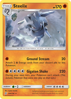 Steelix 104/236 Rare | Unified Minds | Pokemon Card - Image 1