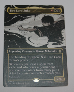 Fire Lord Zuko. Avatar the Last Airbender. Alternate Art Borderless MTG Magic NM - Image 1