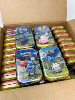 Pokemon TCG: Ascended Heroes Mini Tin Display Case 40 Tins (j-hook) New Sealed - Image 3