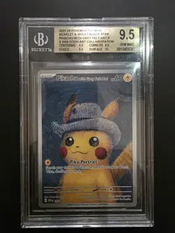 2023 Pikachu With Grey Felt Hat Van Gogh SVPen 085 Pokemon BGS 9.5 Gold Promo - Image 1