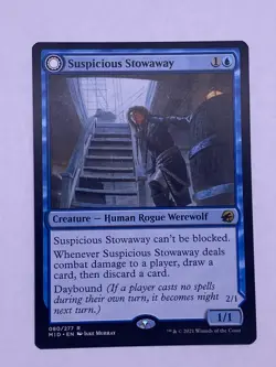 MTG Suspicious Stowaway Innistrad: Midnight Hunt Regular - Image 1