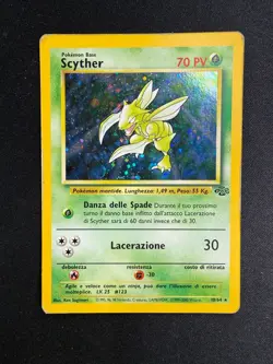 Pokemon Scyther 10/64 Jungle Rara Holo Unlimited Wizards ITA Carte Vintage - Image 1