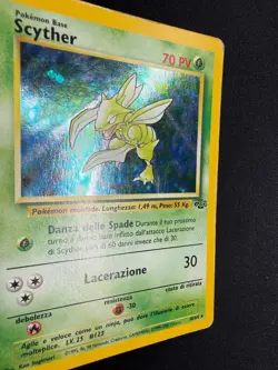 Pokemon Scyther 10/64 Jungle Rara Holo Unlimited Wizards ITA Carte Vintage - Image 3
