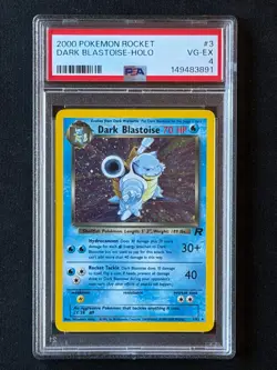 DARK BLASTOISE - HOLO - PSA 4 - 2000 POKEMON ROCKET #3/82 - VG-EX - WIZARDS WOTC - Image 1