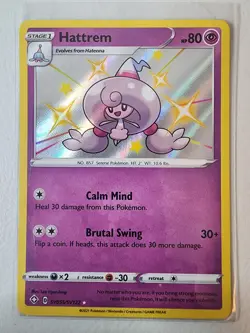 Hattrem SV055/SV122 Pokemon TCG 2021 Shining Fates Shiny Vault Holo Rare NM - Image 1