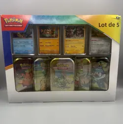 Pokemon TCG Scarlet & Violet Paldea Friends Mini Tin 5-Pack New Sealed - FRENCH - Image 1