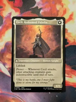 Magic MTG - Cecil, Dark Knight Redeemed Paladin 0091 Final Fantasy FIN NM Tcg - Image 3