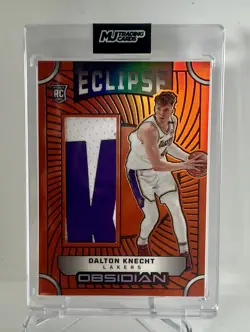 2024-25 Obsidian Dalton Knecht Eclipse Materials Electric Etch Orange Flood /99 - Image 1