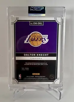 2024-25 Obsidian Dalton Knecht Eclipse Materials Electric Etch Orange Flood /99 - Image 2