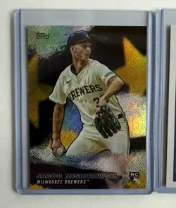 Jacob Misiorowski 2026 Topps Series 1 Rookie Card RC 3-Card Lot Brewers #10 75th - Image 2