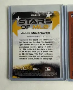 Jacob Misiorowski 2026 Topps Series 1 Rookie Card RC 3-Card Lot Brewers #10 75th - Image 5