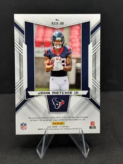 2022 Panini XR - Rookie XL Swatch #RXA-JM Autographs John Metchie III Swoosh /1 - Image 2