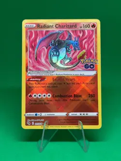 Pokemon Karte Radiant Charizard 011/078 Pokemon Go English Near Mint - Image 1