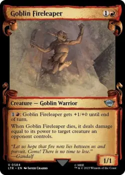 Goblin Fireleaper (Showcase Scrolls) -Foil Near Mint MTG - Image 1