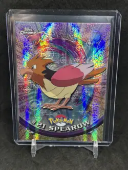 2000 Topps Chrome Pokemon #21 Spearow SPECTRA REFRACTOR Vintage Trading Card! - Image 1