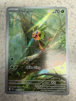 Chespin 87/86 Illustration Rare Pokemon Chaos Rising ME04 NM - Image 1