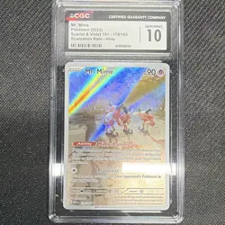 Pokemon Mr. Mime 179/165 SV: Scarlet & Violet 151 EN Holo IR CGC 10 2023 - Image 3