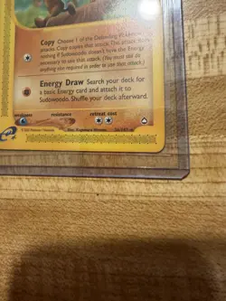 2002 Pokemon TCG Sudowoodo 36/147 Aquapolis LP 036/147 - Image 2