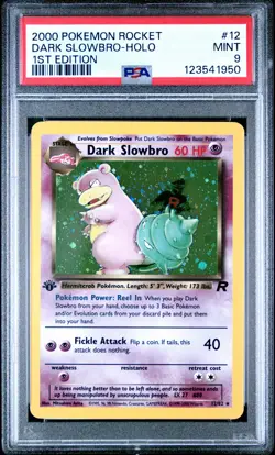 2000 POKEMON ROCKET 1ST EDITION #12 DARK SLOWBRO-HOLO PSA 9 - Image 1