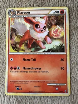 2011 Pokemon TCG Call Of Legends Flareon Common Non-Holo 44/95 LP - Image 1