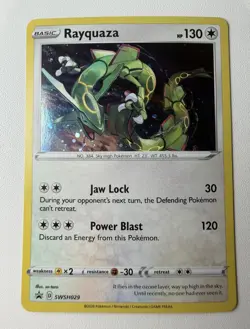 Nintendo Pokemon TCG Rayquaza SWSH029 SWSH Promo Holo Eng 130HP 2020 - Image 1