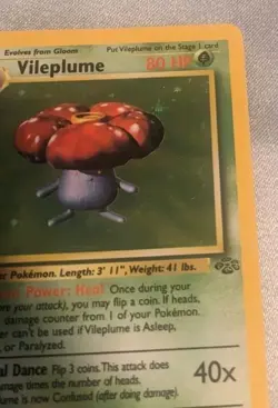 Pokemon TCG Vileplume Jungle Holo Card 15/64 Unlimited Rare 1999 WOTC MT-NM - Image 3