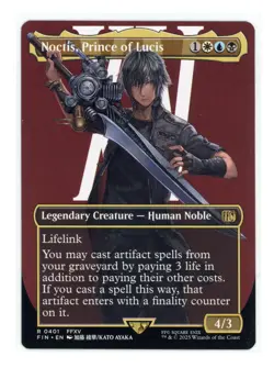 Noctis, Prince of Lucis (Borderless) R 0401 Regular Final Fantasy MTG Card NM - Image 1