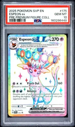 PSA 10 Espeon EX 175 Pokemon Black Star Promo Prismatic Premium Figure Card - Image 1