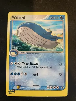 Wailord 2003 Pokemon EX Ruby & Sapphire 14/109 Holo Card - Image 1