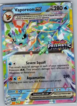 Sealed - Vaporeon ex - (Prismatic Evolutions Stamp) 023/131 - Pokemon Card - Image 1
