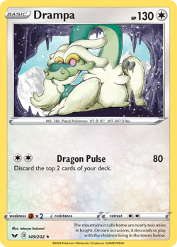 Drampa 149/202 Rare | Sword & Shield | Pokemon Card - Image 1
