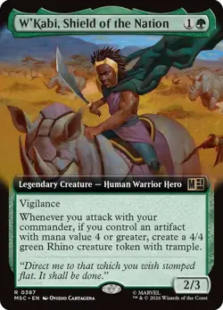W'Kabi, Shield of the Nation Extended Art Marvel Super Heroes NM MTG - Image 1