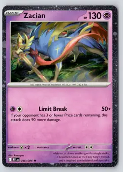 Zacian (cosmos holo) 045/094 Rare Phantasmal Flames Near Mint - Image 1